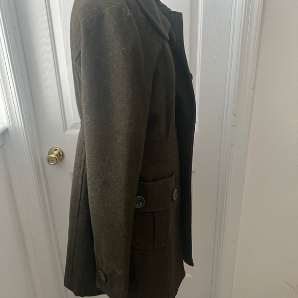 Army Green Wool Coat - Picture 5 of 8